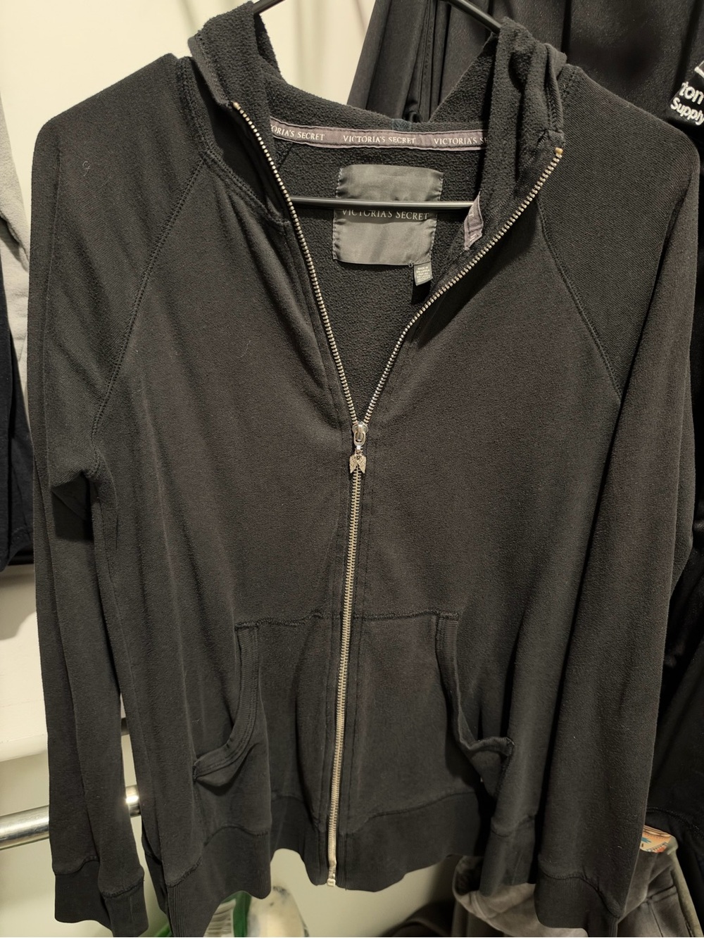 Victoria's Secret Black Zip Hoodie Jacket